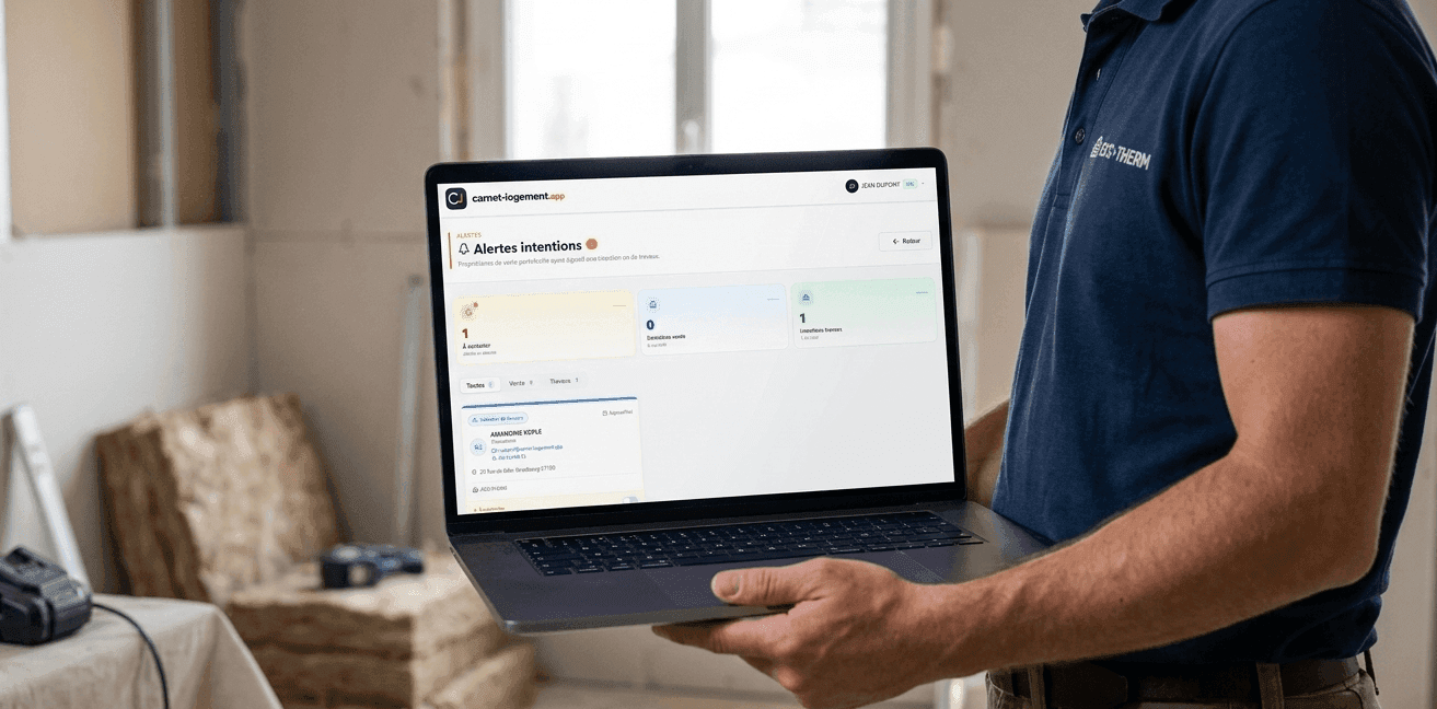 Le rénovateur reçoit l'alerte